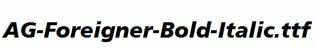 AG-Foreigner-Bold-Italic.ttf