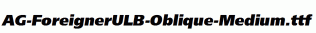 AG-ForeignerULB-Oblique-Medium.ttf