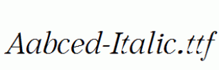 Aabced-Italic.ttf