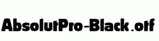 AbsolutPro-Black.otf