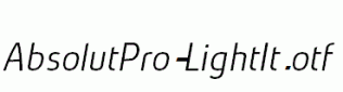 AbsolutPro-LightIt.otf