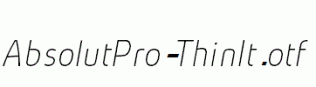 AbsolutPro-ThinIt.otf