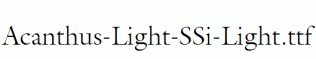Acanthus-Light-SSi-Light.ttf