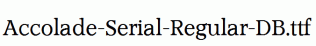 Accolade-Serial-Regular-DB.ttf