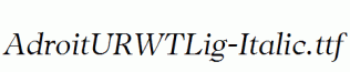 AdroitURWTLig-Italic.ttf