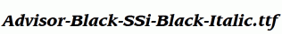 Advisor-Black-SSi-Black-Italic.ttf