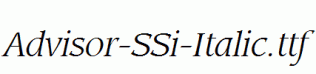 Advisor-SSi-Italic.ttf