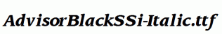 AdvisorBlackSSi-Italic.ttf