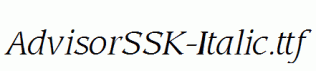 AdvisorSSK-Italic.ttf