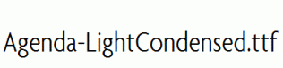 Agenda-LightCondensed.ttf