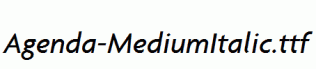 Agenda-MediumItalic.ttf
