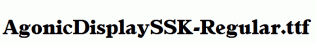 AgonicDisplaySSK-Regular.ttf