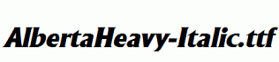 AlbertaHeavy-Italic.ttf