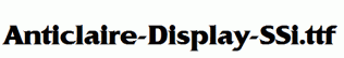 Anticlaire-Display-SSi.ttf