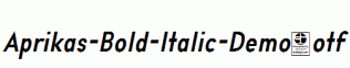 Aprikas-Bold-Italic-Demo.otf