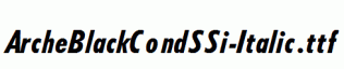 ArcheBlackCondSSi-Italic.ttf