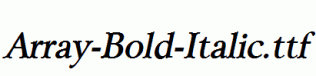 Array-Bold-Italic.ttf