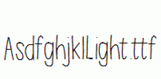 AsdfghjklLight.ttf