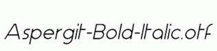 Aspergit-Bold-Italic.otf