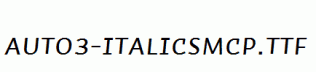 Auto3-ItalicSmCp.ttf
