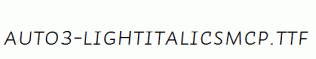 Auto3-LightItalicSmCp.ttf