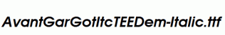 AvantGarGotItcTEEDem-Italic.ttf