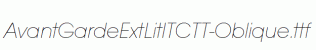 AvantGardeExtLitITCTT-Oblique.ttf