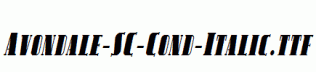 Avondale-SC-Cond-Italic.ttf