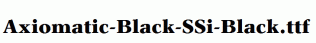 Axiomatic-Black-SSi-Black.ttf