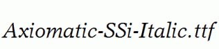 Axiomatic-SSi-Italic.ttf