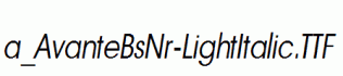 a_AvanteBsNr-LightItalic.ttf