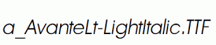 a_AvanteLt-LightItalic.ttf