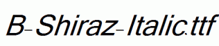 B-Shiraz-Italic.ttf