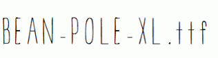 BEAN-POLE-XL.ttf