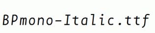BPmono-Italic.ttf