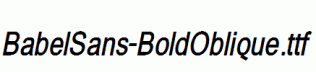BabelSans-BoldOblique.ttf