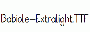 Babiole-Extralight.ttf