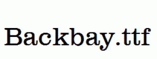Backbay.ttf