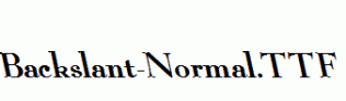 Backslant-Normal.ttf