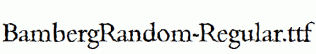 BambergRandom-Regular.ttf