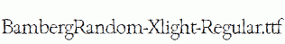 BambergRandom-Xlight-Regular.ttf