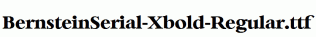 BernsteinSerial-Xbold-Regular.ttf