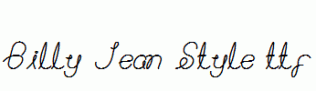 Billy-Jean-Style.ttf