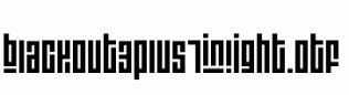 Blackout3plus1-Light.otf