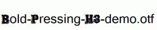 Bold-Pressing-H3-demo.otf