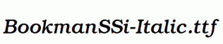 BookmanSSi-Italic.ttf