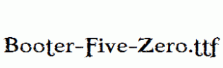 Booter-Five-Zero.ttf