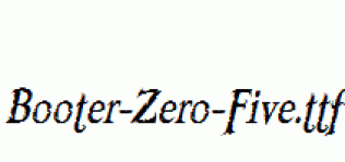 Booter-Zero-Five.ttf