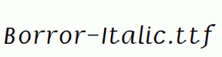 Borror-Italic.ttf