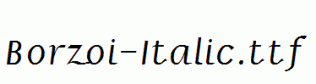 Borzoi-Italic.ttf